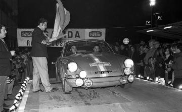 Estanislao Reverter – Aurelio Vázquez (Porsche 911R). Rallye Costa Brava 1970 (Foto: Jordi Viñals)
